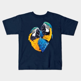 Parrot Love Digital Painting Kids T-Shirt